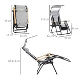 immagine-3-easycomfort-easycomfort-sedia-sdraio-da-giardino-zero-gravity-pieghevole-e-reclinabile-con-tettuccio-poggiatesta-e-porta-bicchieri-grigio-chiaro