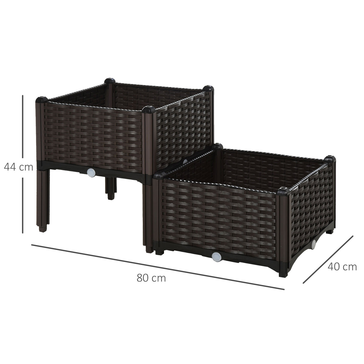 immagine-3-easycomfort-easycomfort-set-2-pezzi-fioriere-da-esterno-autoirriganti-rialzate-letto-da-giardino-rialzato-per-fiori-effetto-rattan-in-pp-marrone-ean-8054111842471