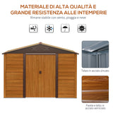 immagine-4-easycomfort-easycomfort-casetta-da-giardino-porta-attrezzi-in-acciaio-con-porte-scorrevoli-278x195x215cm-marrone