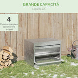immagine-4-easycomfort-easycomfort-mangiatoia-per-galline-22-litri-4-polli-con-coperchio-e-pedale-51x38x40-5cm-argento