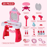 immagine-4-easycomfort-easycomfort-postazione-trucco-giocattolo-per-bambine-con-sgabello-luci-suoni-e-accessori-44x28x67-cm-bianca-e-rosa