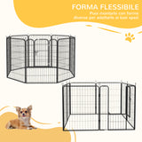 immagine-4-easycomfort-easycomfort-recinto-per-cani-e-per-cuccioli-recinto-modulare-per-cani-da-interno-ed-esterno-in-metallo-e-acciaio-8-pannelli-79x100cm