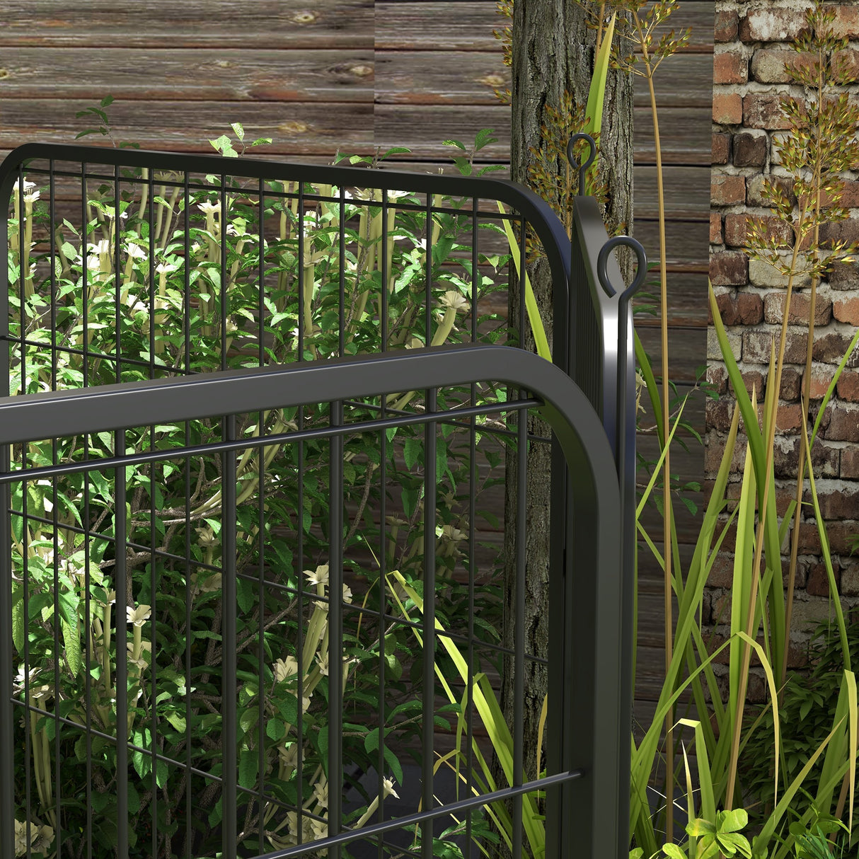 immagine-9-easycomfort-easycomfort-recinto-per-cani-e-per-cuccioli-recinto-modulare-per-cani-da-interno-ed-esterno-in-metallo-e-acciaio-8-pannelli-79x100cm